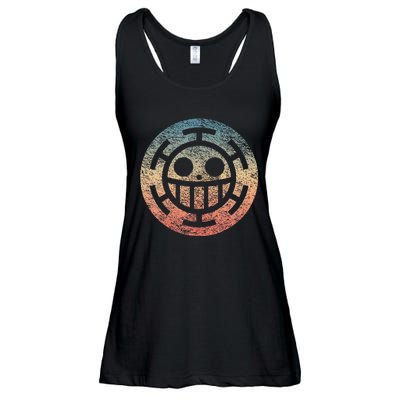 One Heart Trafalgar Sunset Pirate Jolly Roger Ladies Essential Flowy Tank