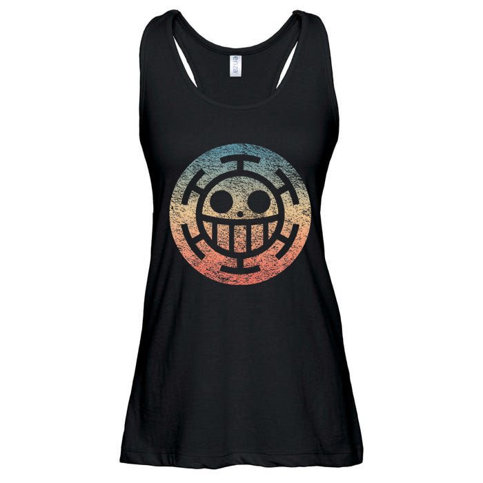 One Heart Trafalgar Sunset Pirate Jolly Roger Ladies Essential Flowy Tank