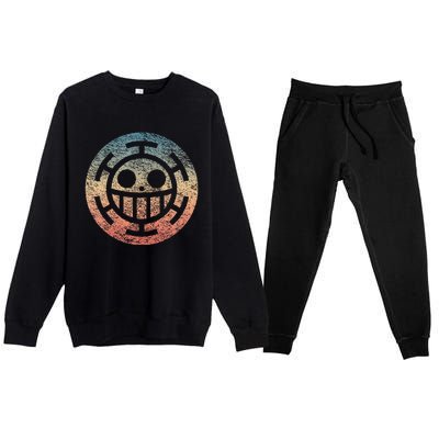 One Heart Trafalgar Sunset Pirate Jolly Roger Premium Crewneck Sweatsuit Set