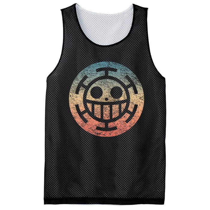 One Heart Trafalgar Sunset Pirate Jolly Roger Mesh Reversible Basketball Jersey Tank