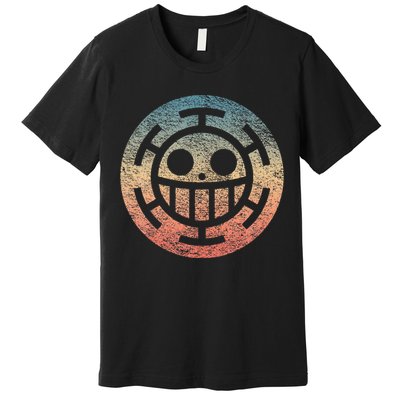 One Heart Trafalgar Sunset Pirate Jolly Roger Premium T-Shirt