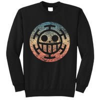 One Heart Trafalgar Sunset Pirate Jolly Roger Tall Sweatshirt