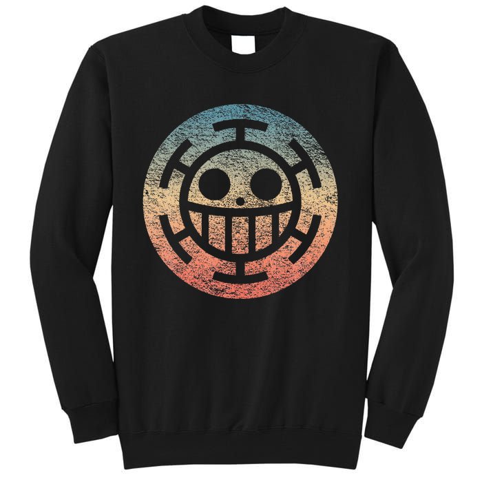 One Heart Trafalgar Sunset Pirate Jolly Roger Tall Sweatshirt