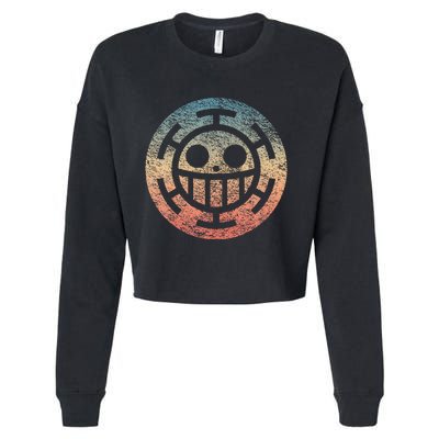 One Heart Trafalgar Sunset Pirate Jolly Roger Cropped Pullover Crew