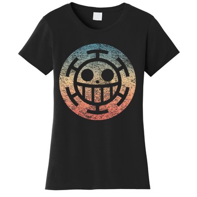 One Heart Trafalgar Sunset Pirate Jolly Roger Women's T-Shirt