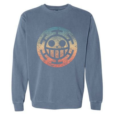 One Heart Trafalgar Sunset Pirate Jolly Roger Garment-Dyed Sweatshirt