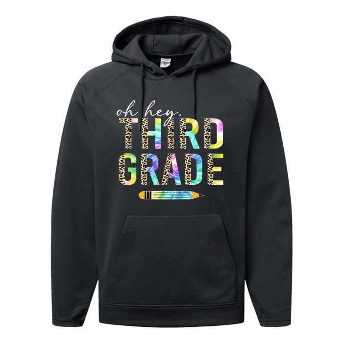 Oh Hey Third Grade Back to School Students 3rd Grade Teacher Performance Fleece Hoodie