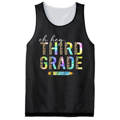 Oh Hey Third Grade Back to School Students 3rd Grade Teacher Mesh Reversible Basketball Jersey Tank