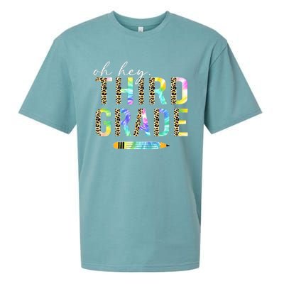 Oh Hey Third Grade Back to School Students 3rd Grade Teacher Sueded Cloud Jersey T-Shirt