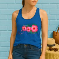 Oahu Hawaii Tropical Flowers Family Vacation Gift Womens Tank Top