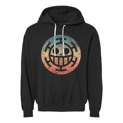 One Heart Trafalgar Sunset Pirate Jolly Roger Garment-Dyed Fleece Hoodie
