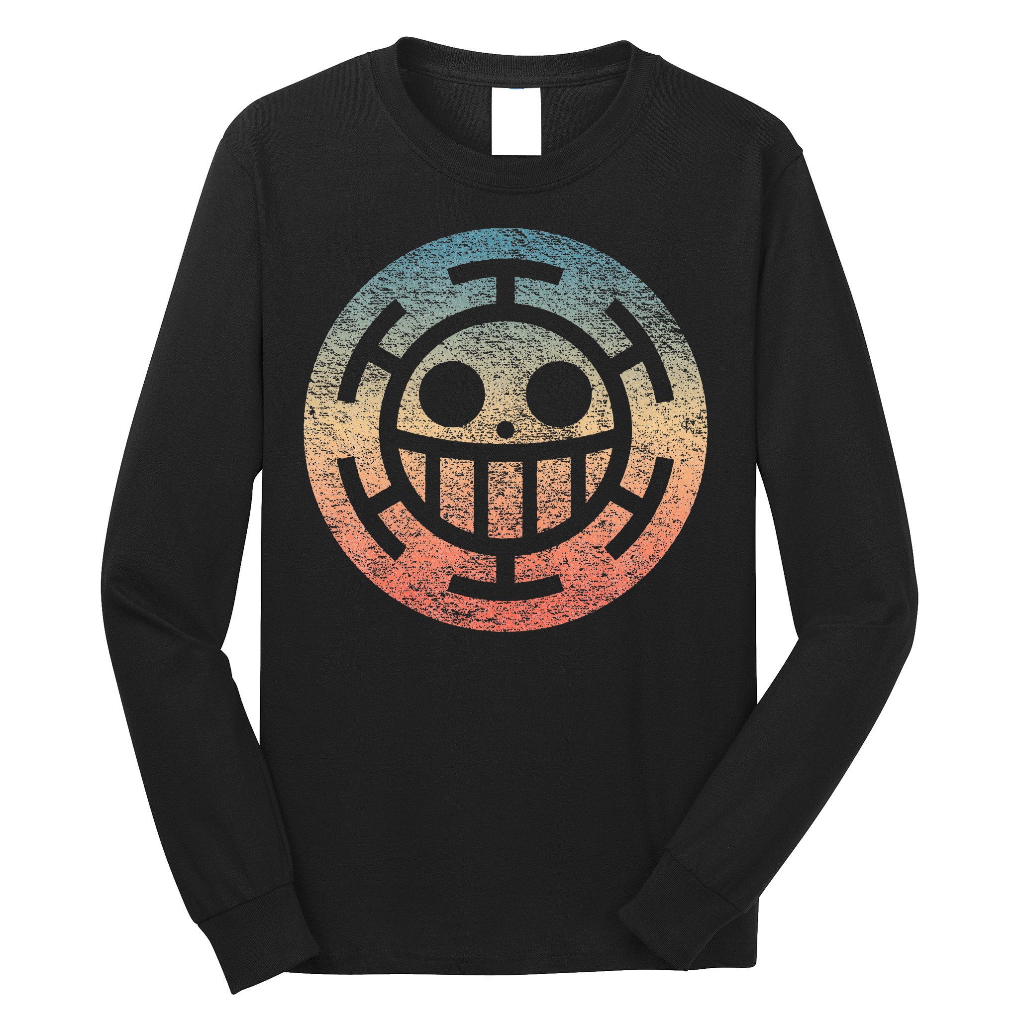 One Heart Trafalgar Sunset Pirate Jolly Roger Long Sleeve Shirt