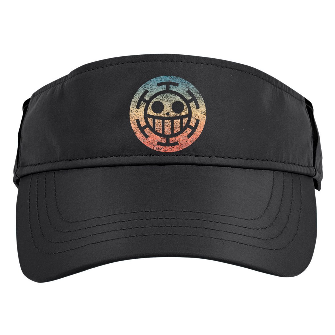 One Heart Trafalgar Sunset Pirate Jolly Roger Adult Drive Performance Visor