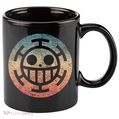 One Heart Trafalgar Sunset Pirate Jolly Roger 11oz C Handle Ceramic Mug