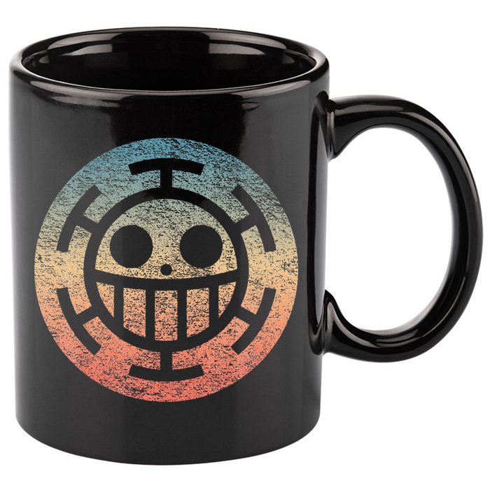 One Heart Trafalgar Sunset Pirate Jolly Roger 11oz C Handle Ceramic Mug