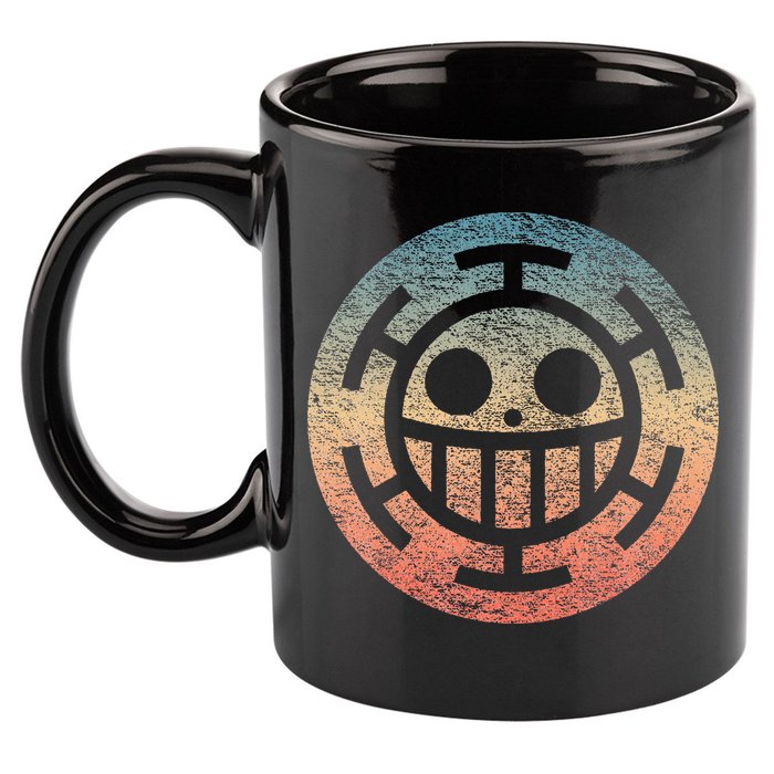 One Heart Trafalgar Sunset Pirate Jolly Roger 11oz C Handle Ceramic Mug