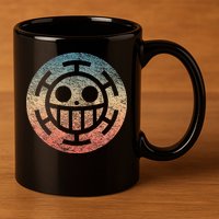 One Heart Trafalgar Sunset Pirate Jolly Roger 11oz C Handle Ceramic Mug