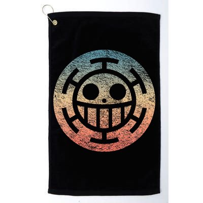 One Heart Trafalgar Sunset Pirate Jolly Roger Golf Towel