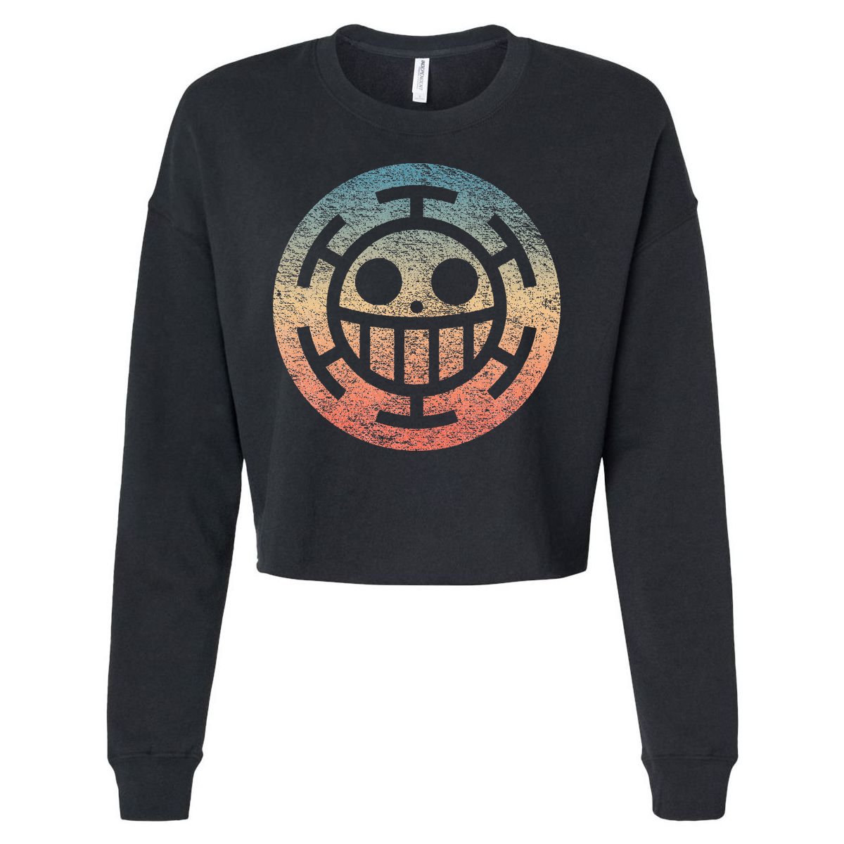 One Heart Trafalgar Sunset Pirate Jolly Roger Cropped Pullover Crew