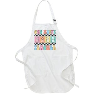 One Hoppy Teacher Bunny Easter Day Full-Length Apron With Pockets