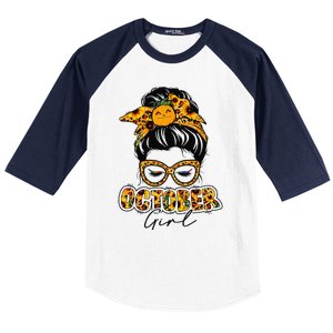 October Halloween Thanksgiving Fall Birthday October Baseball Sleeve Shirt