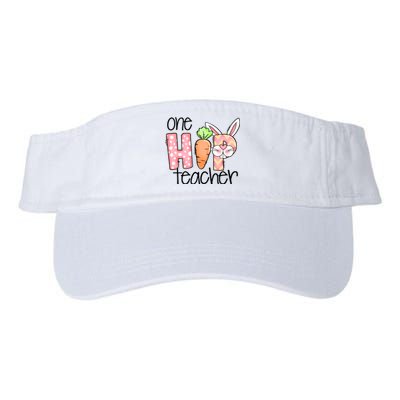 One Hip Teacher Happy Easter Bunny Easter Day Gift Valucap Bio-Washed Visor