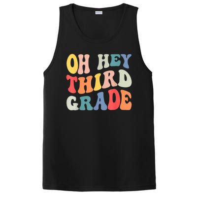 Oh Hey Third Grade Groovy Funny Back To School Teacher PosiCharge Competitor Tank