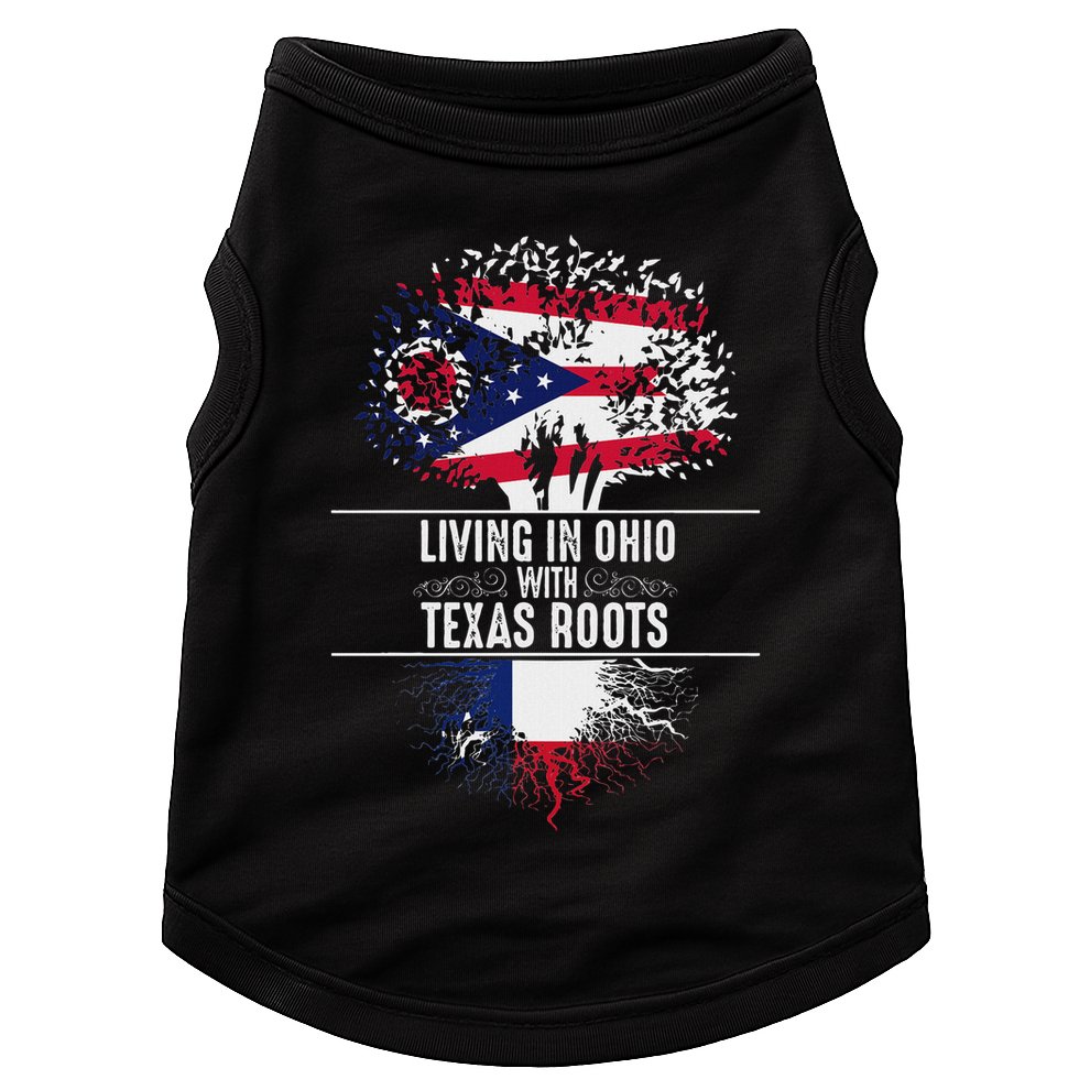 Ohio Home Texas Roots State Tree Flag Proud Love Gift Doggie Tank