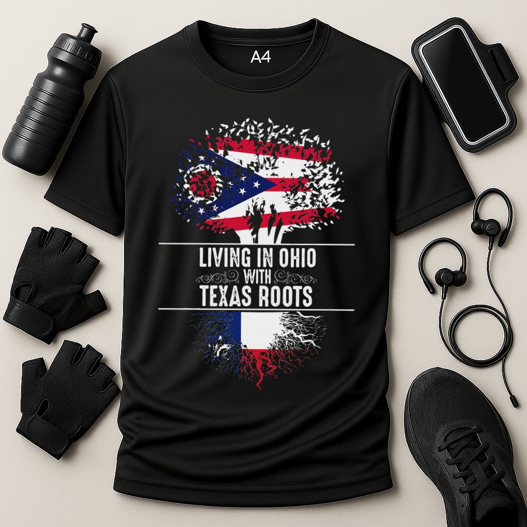 Ohio Home Texas Roots State Tree Flag Proud Love Gift Cooling Performance Crew T-Shirt