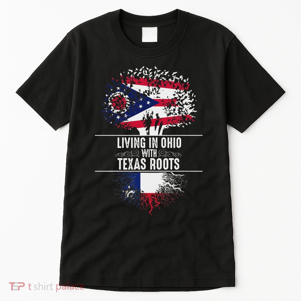 Ohio Home Texas Roots State Tree Flag Proud Love Gift Tall T-Shirt