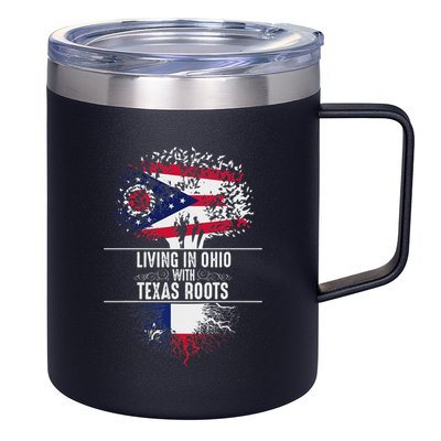 Ohio Home Texas Roots State Tree Flag Proud Love Gift 12oz Stainless Steel Coffee Mug