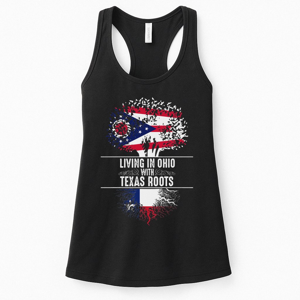 Ohio Home Texas Roots State Tree Flag Proud Love Gift Womens Tank Top