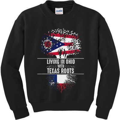 Ohio Home Texas Roots State Tree Flag Proud Love Gift Kids Sweatshirt