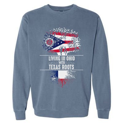 Ohio Home Texas Roots State Tree Flag Proud Love Gift Garment-Dyed Sweatshirt