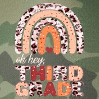 Oh Hey Third Grade Leopard Print Pattern Rainbow Legacy Tie Dye Trucker Hat