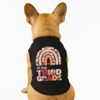 Oh Hey Third Grade Leopard Print Pattern Rainbow Doggie Tank