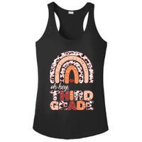Oh Hey Third Grade Leopard Print Pattern Rainbow Ladies PosiCharge Competitor Racerback Tank