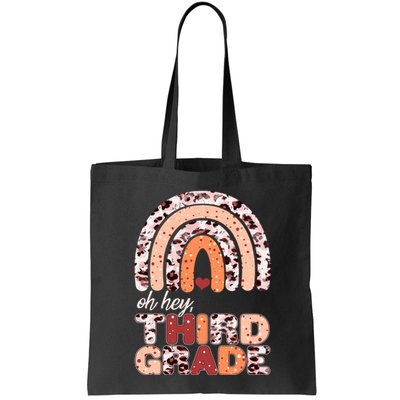 Oh Hey Third Grade Leopard Print Pattern Rainbow Bag
