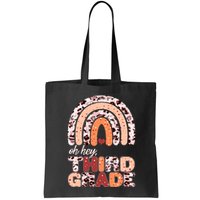 Oh Hey Third Grade Leopard Print Pattern Rainbow Bag