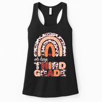 Oh Hey Third Grade Leopard Print Pattern Rainbow Womens Tank Top