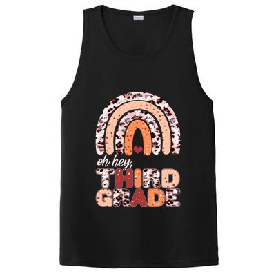 Oh Hey Third Grade Leopard Print Pattern Rainbow PosiCharge Competitor Tank