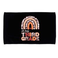 Oh Hey Third Grade Leopard Print Pattern Rainbow Microfiber Hand Towel