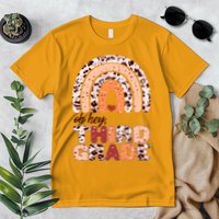Oh Hey Third Grade Leopard Print Pattern Rainbow Premium T-Shirt