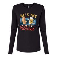 Oktoberfes Hes The Wurst Shes A Brat Couples Matching Womens Cotton Relaxed Long Sleeve T-Shirt