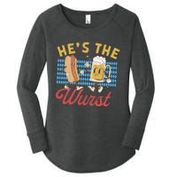 Oktoberfes Hes The Wurst Shes A Brat Couples Matching Women's Perfect Tri Tunic Long Sleeve Shirt