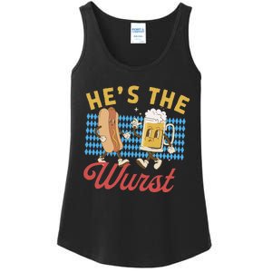 Oktoberfes Hes The Wurst Shes A Brat Couples Matching Ladies Essential Tank