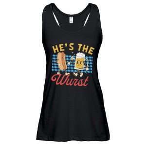 Oktoberfes Hes The Wurst Shes A Brat Couples Matching Ladies Essential Flowy Tank