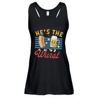 Oktoberfes Hes The Wurst Shes A Brat Couples Matching Ladies Essential Flowy Tank