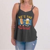 Oktoberfes Hes The Wurst Shes A Brat Couples Matching Women's Strappy Tank