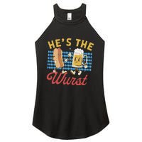 Oktoberfes Hes The Wurst Shes A Brat Couples Matching Women's Perfect Tri Rocker Tank